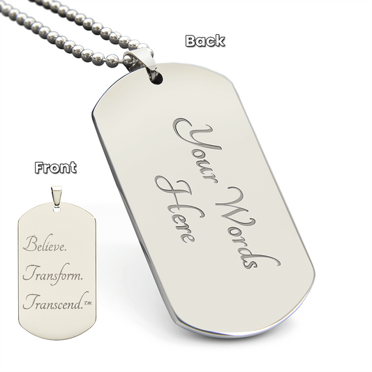 BELIEVE. TRANSFORM. TRANSCEND.™ BAR NECKLACE
