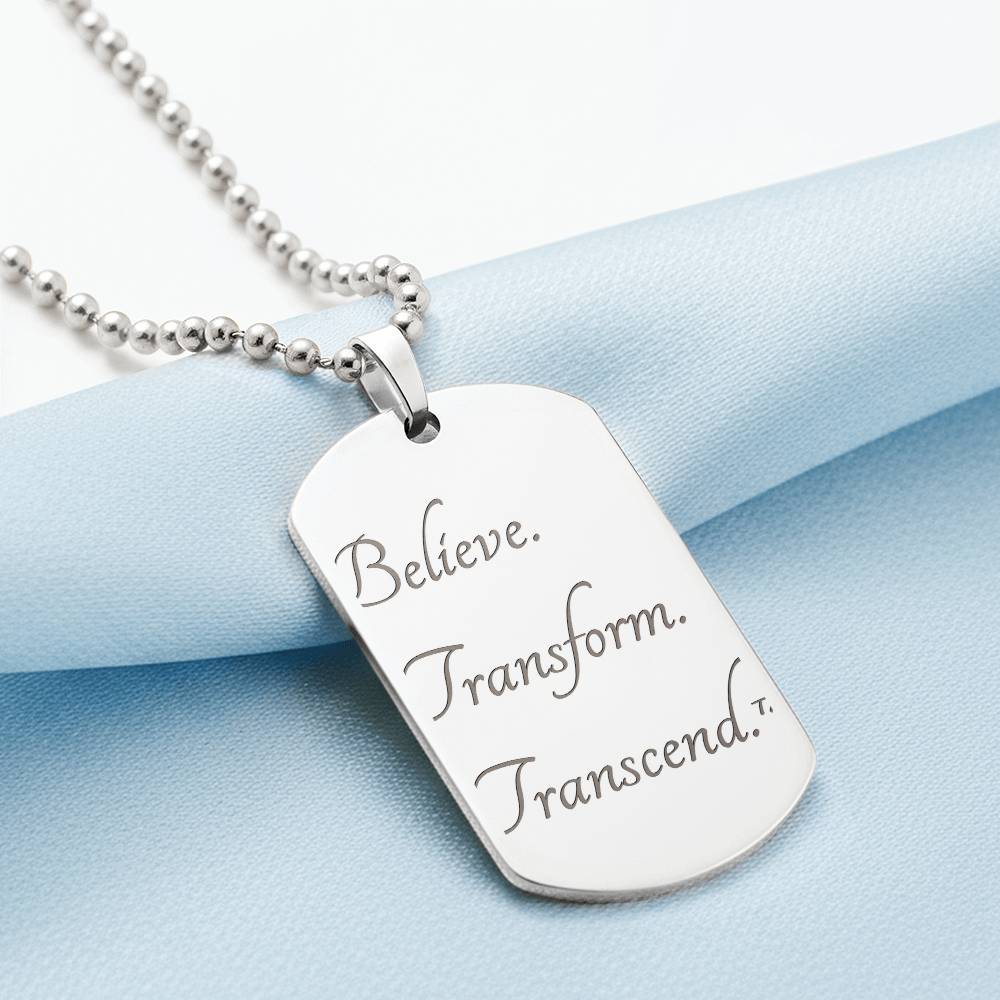 BELIEVE. TRANSFORM. TRANSCEND.™ BAR NECKLACE