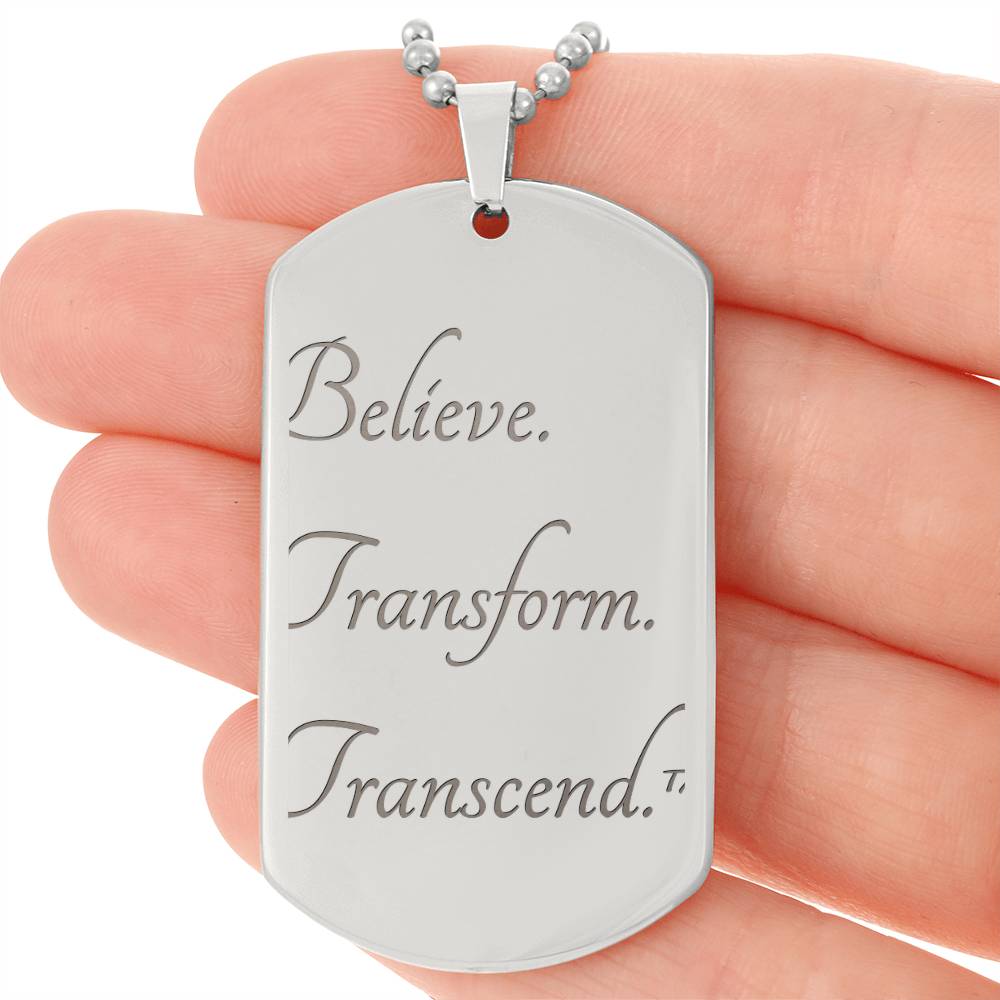 BELIEVE. TRANSFORM. TRANSCEND.™ BAR NECKLACE