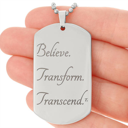 BELIEVE. TRANSFORM. TRANSCEND.™ BAR NECKLACE