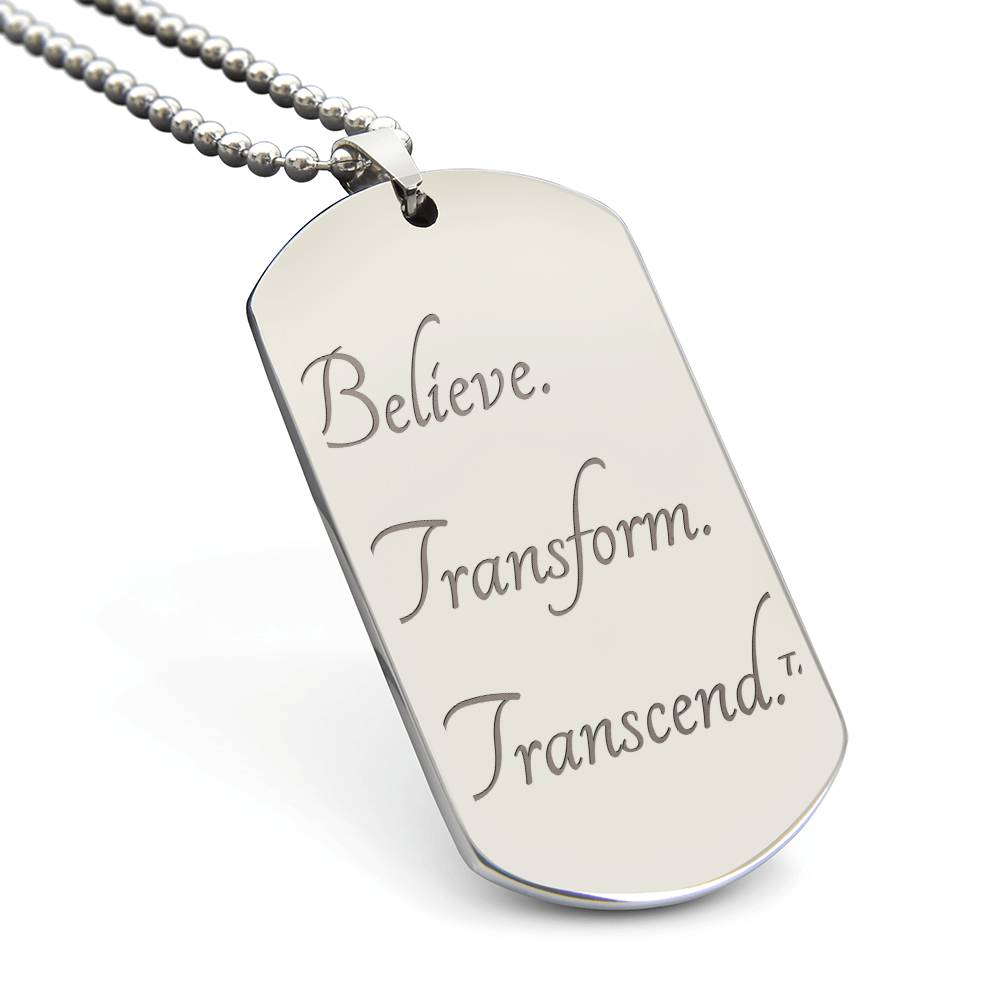 BELIEVE. TRANSFORM. TRANSCEND.™ BAR NECKLACE