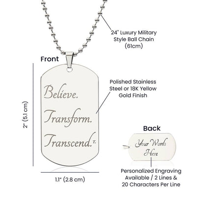 BELIEVE. TRANSFORM. TRANSCEND.™ BAR NECKLACE