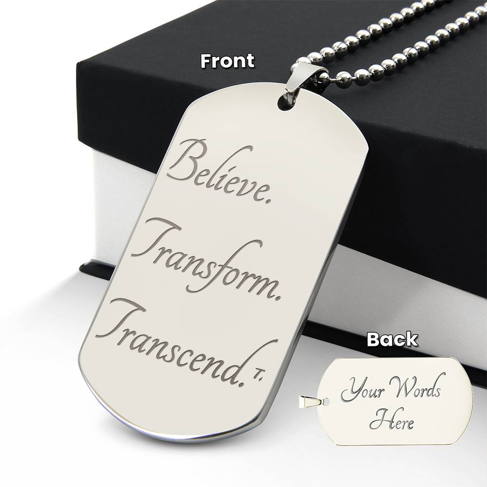 BELIEVE. TRANSFORM. TRANSCEND.™ BAR NECKLACE