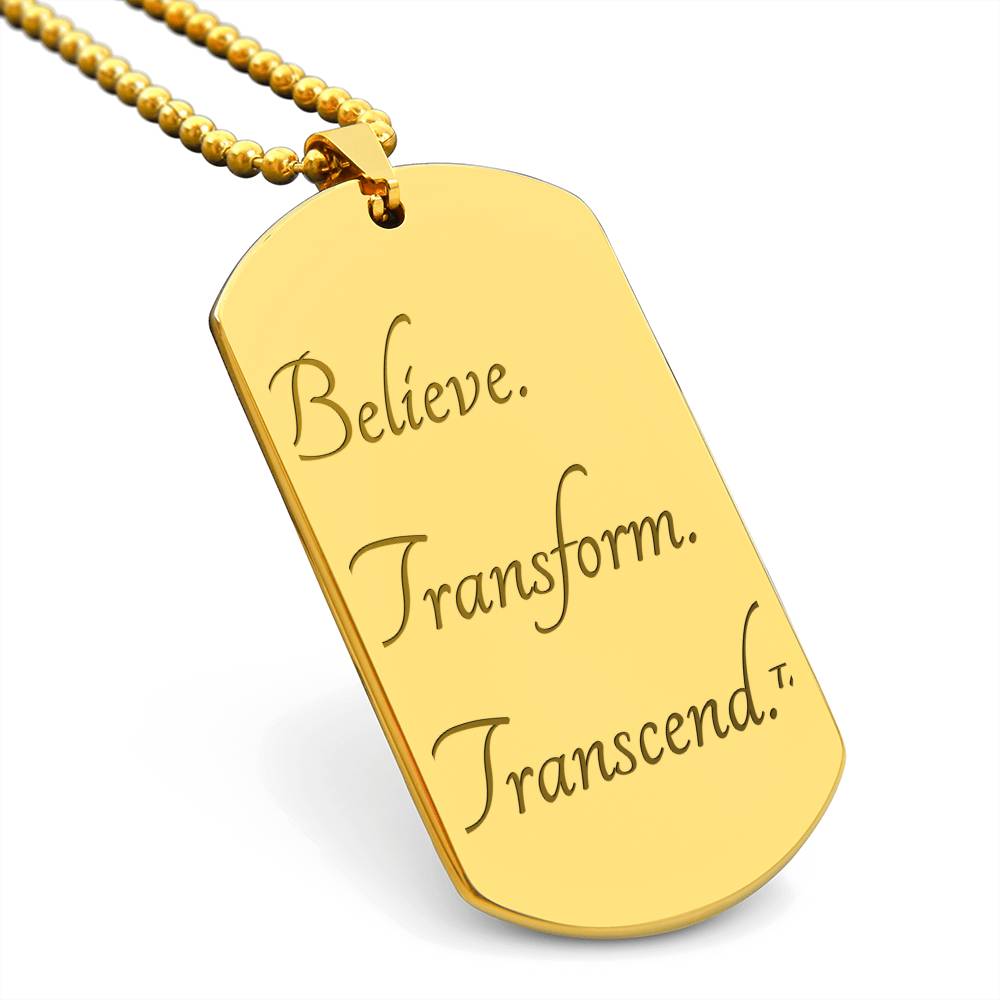 BELIEVE. TRANSFORM. TRANSCEND.™ BAR NECKLACE