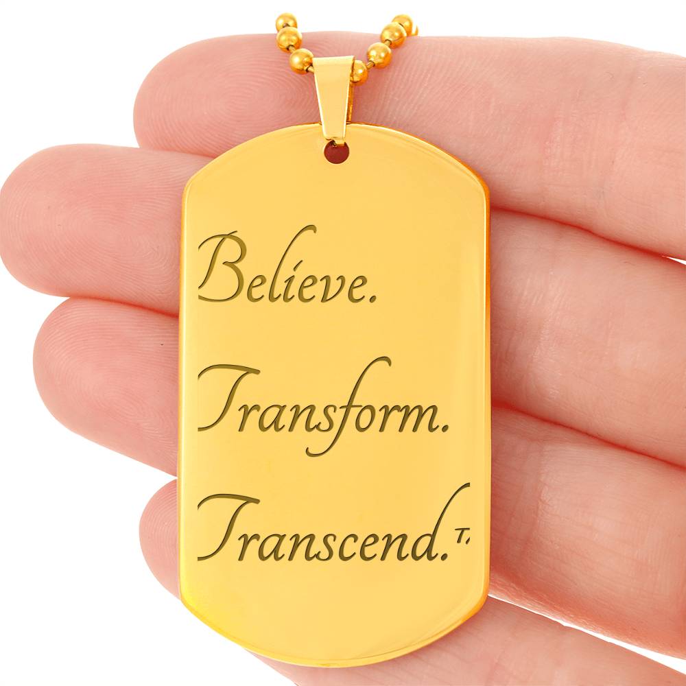 BELIEVE. TRANSFORM. TRANSCEND.™ BAR NECKLACE