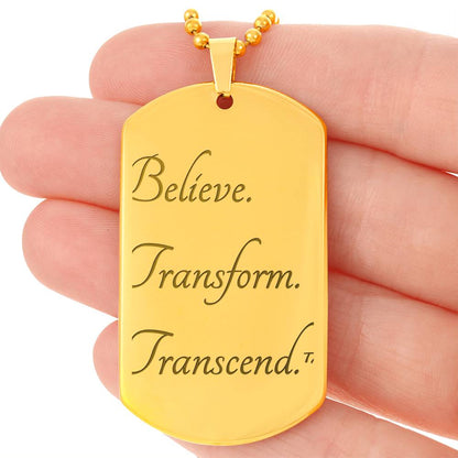 BELIEVE. TRANSFORM. TRANSCEND.™ BAR NECKLACE