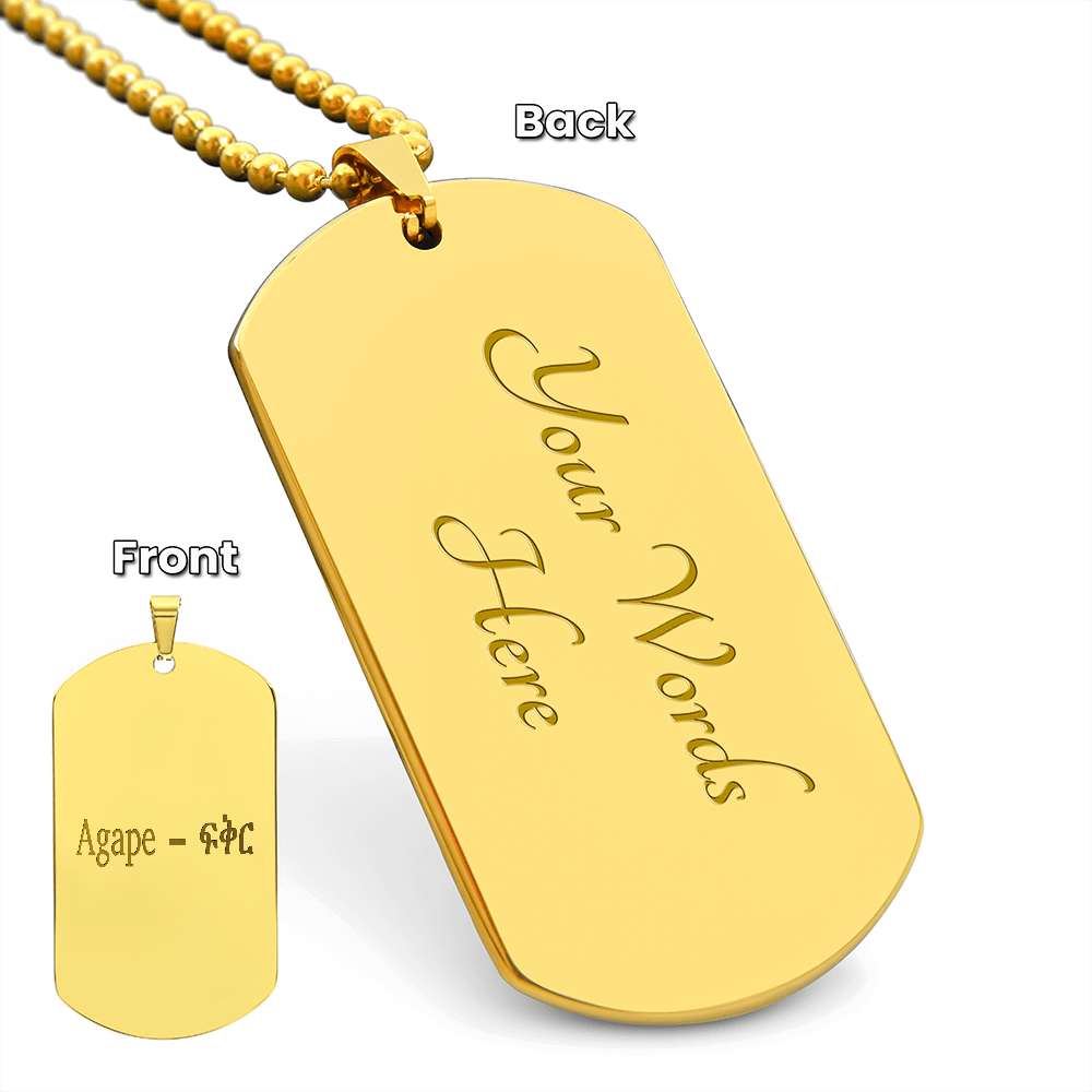 AGAPE VERTICAL SCRIPT NECKLACE