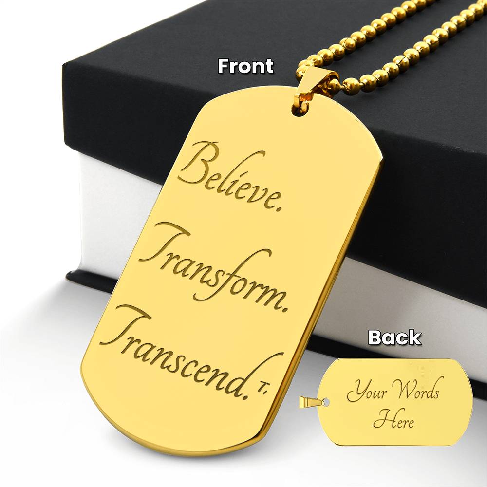 BELIEVE. TRANSFORM. TRANSCEND.™ BAR NECKLACE